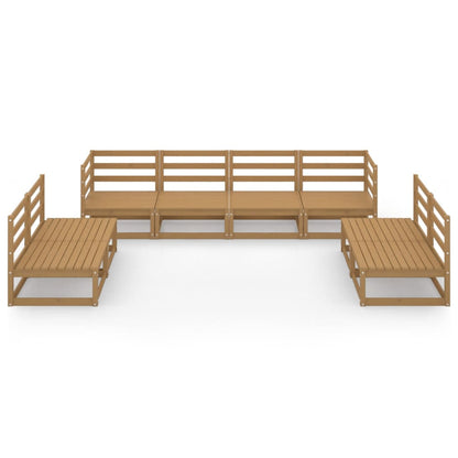 8-tlg. Garten-Lounge-Set Honigbraun Massivholz Kiefer
