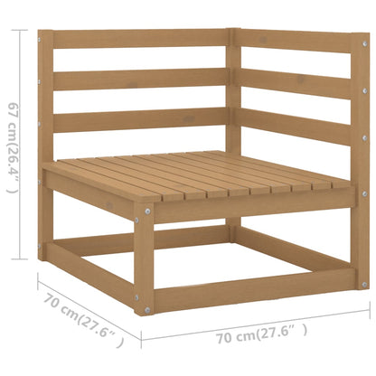 10-tlg. Garten-Lounge-Set Honigbraun Massivholz Kiefer