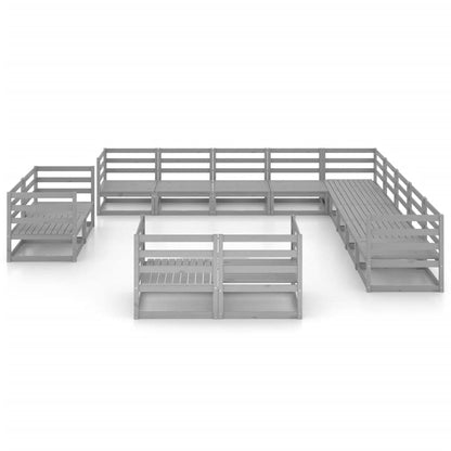 13-tlg. Garten-Lounge-Set Massivholz Kiefer