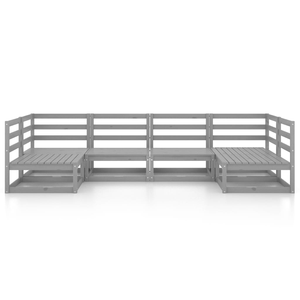 6-tlg. Garten-Lounge-Set Massivholz Kiefer