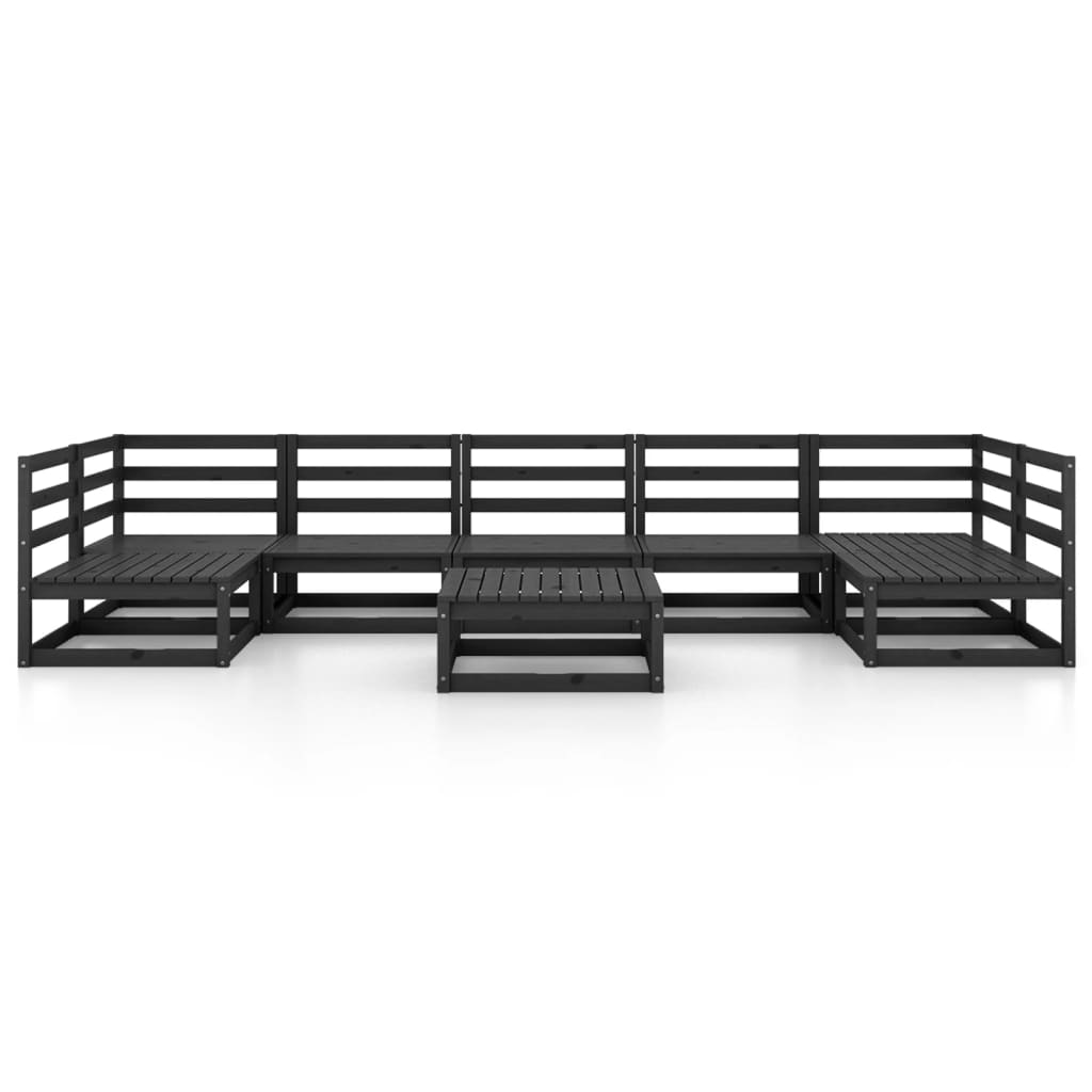 8-tlg. Garten-Lounge-Set Massivholz Kiefer