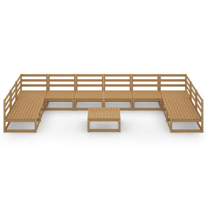 11-tlg. Garten-Lounge-Set Massivholz Kiefer