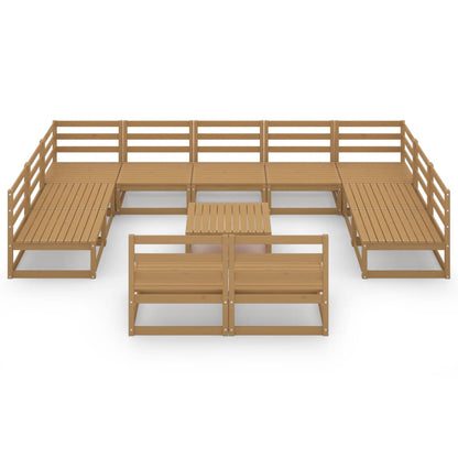 12-tlg. Garten-Lounge-Set Massivholz Kiefer