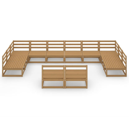 12-tlg. Garten-Lounge-Set Massivholz Kiefer