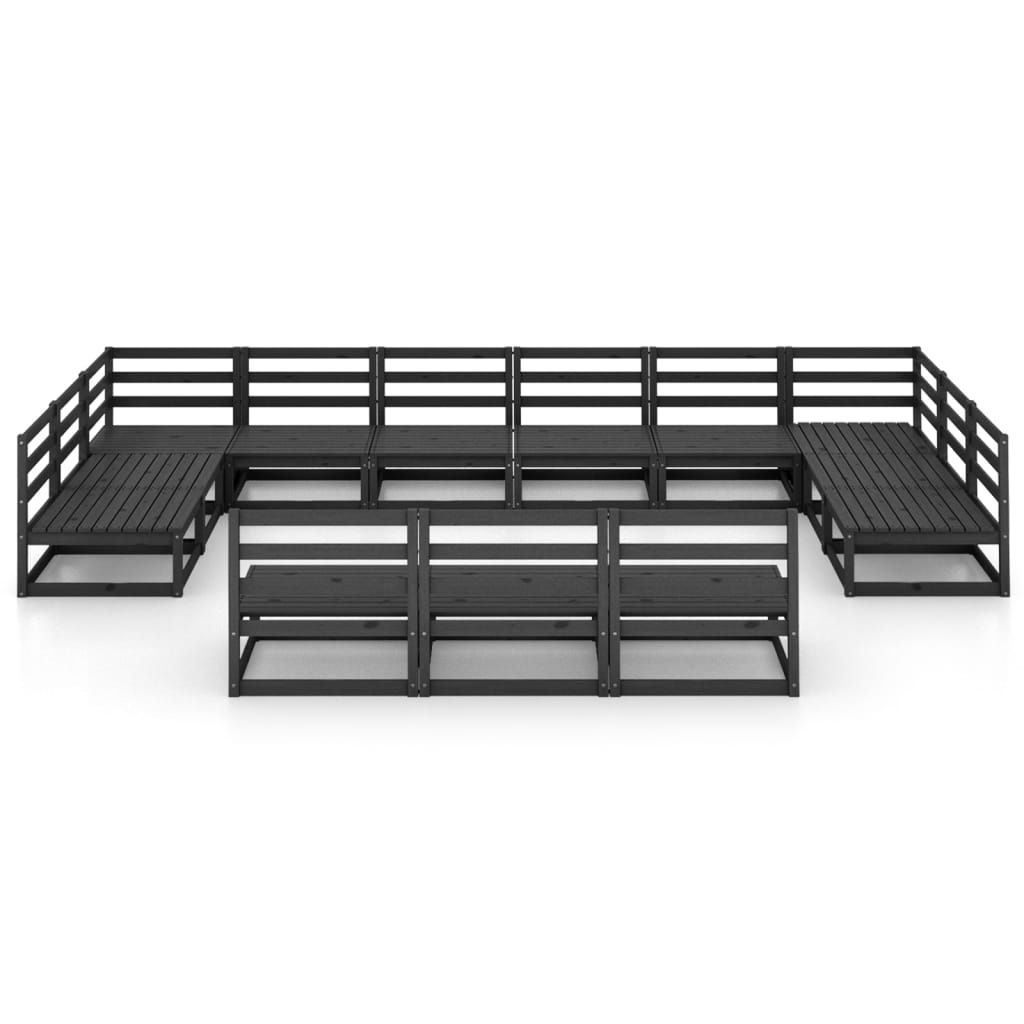 13-tlg. Garten-Lounge-Set Massivholz Kiefer