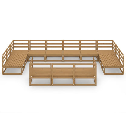 13-tlg. Garten-Lounge-Set Massivholz Kiefer