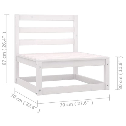 4-Sitzer-Gartensofa mit Kissen Kiefer Massivholz