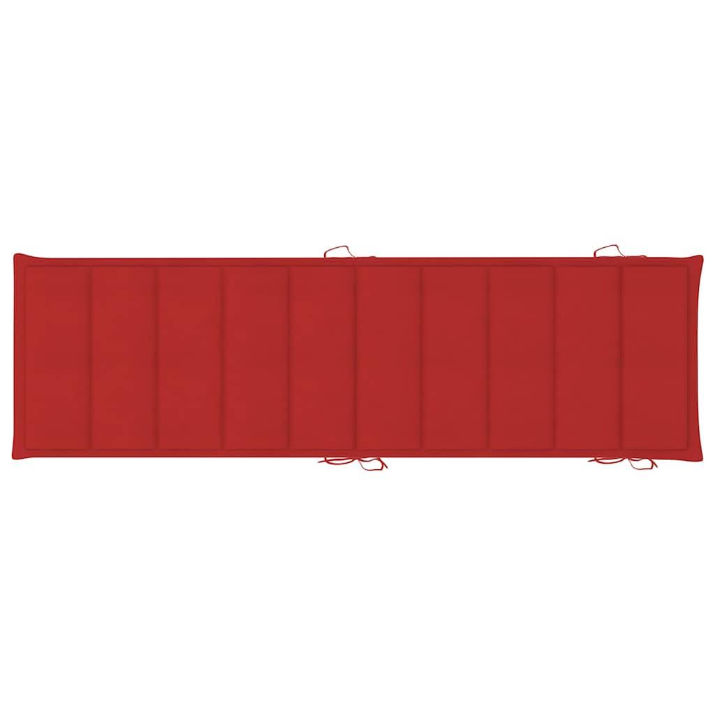 Sonnenliegen 2 Stk. mit Auflagen Massivholz Akazie