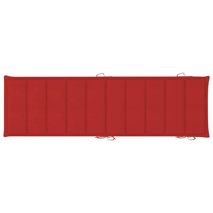 Sonnenliegen 2 Stk. mit Auflagen Massivholz Akazie
