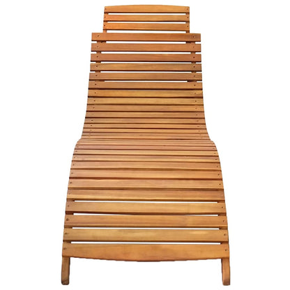 Sonnenliegen 2 Stk. mit Auflagen Massivholz Akazie