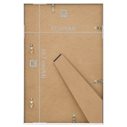 Bilderrahmen Collage 3 Stk. für Wand Tisch Weiß 21x29,7 cm MDF