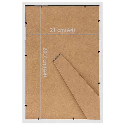 Bilderrahmen Collage 3 Stk. für Tisch Weiß 21x29,7 cm MDF