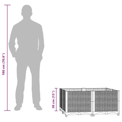 Hochbeet 80x80x38 cm Polypropylen