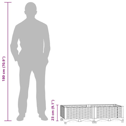Hochbeet 80x40x23 cm Polypropylen