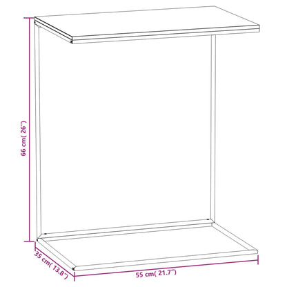 Beistelltisch Schwarz 55x35x66 cm Holzwerkstoff
