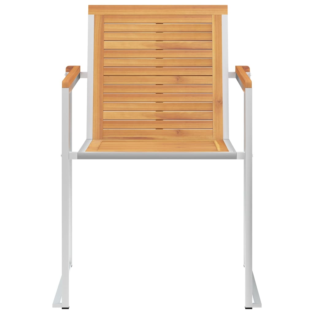 8 Stk. Gartenstühle mit Kissen Massivholz Teak