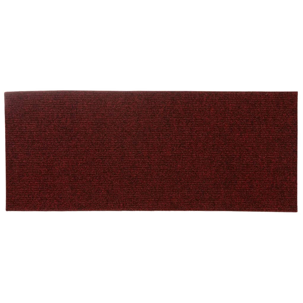 Stufenmatten Selbstklebend 15 Stk. 60x25 cm Bordeauxrot Rechteckig