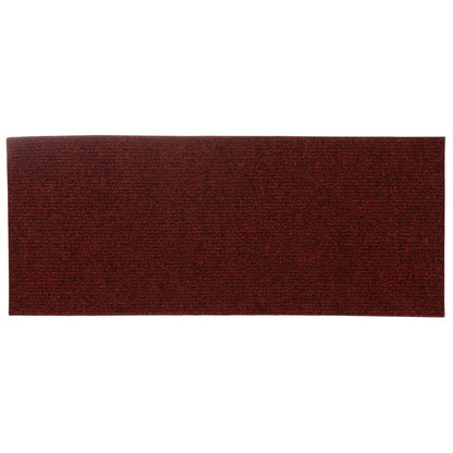 Stufenmatten Selbstklebend 15 Stk. 60x25 cm Bordeauxrot Rechteckig