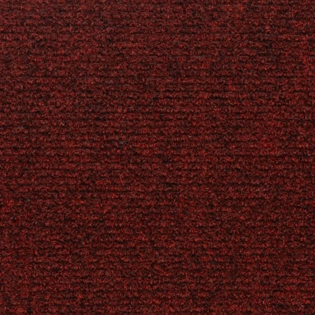 Stufenmatten Selbstklebend 15 Stk. 60x25 cm Bordeauxrot Rechteckig