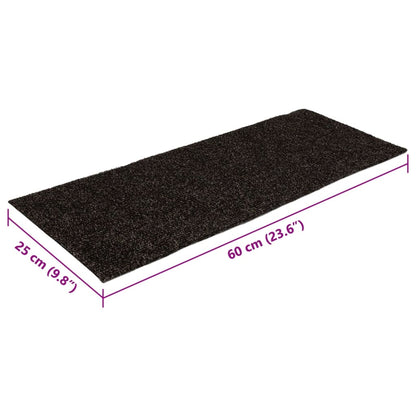 Stufenmatten Selbstklebend 15 Stk. 60x25 cm Braun Rechteckig
