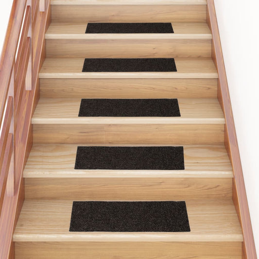 Stufenmatten Selbstklebend 15 Stk. 60x25 cm Braun Rechteckig