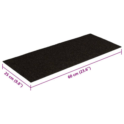 Stufenmatten Selbstklebend 15 Stk. 60x25 cm Dunkelbraun Rechteckig