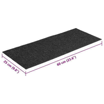 Stufenmatten Selbstklebend 15 Stk. 60x25 cm Anthrazit Rechteckig