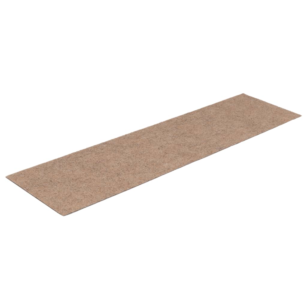 Stufenmatten Selbstklebend 15 Stk. 76x20 cm Hellbraun Rechteckig