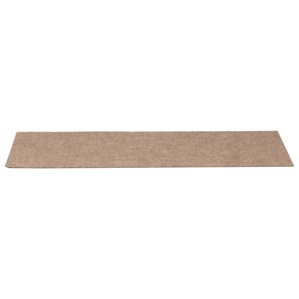 Stufenmatten Selbstklebend 15 Stk. 76x20 cm Hellbraun Rechteckig