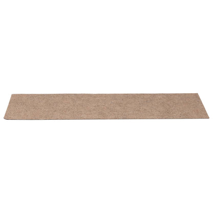 Stufenmatten Selbstklebend 15 Stk. 76x20 cm Hellbraun Rechteckig