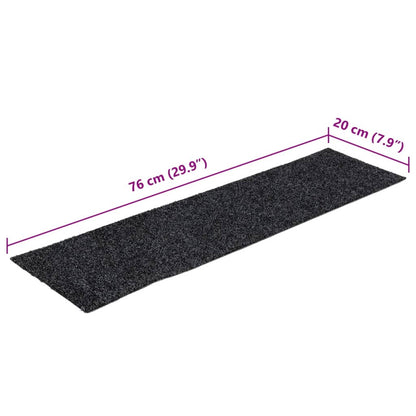 Stufenmatten Selbstklebend 15 Stk. 76x20 cm Grau Rechteckig
