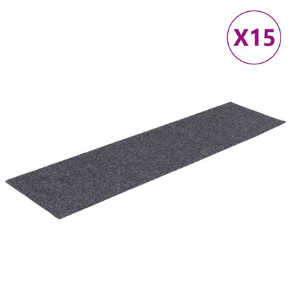 Stufenmatten Selbstklebend 15 Stk. 76x20 cm Hellgrau Rechteckig
