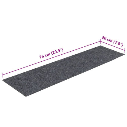 Stufenmatten Selbstklebend 15 Stk. 76x20 cm Hellgrau Rechteckig