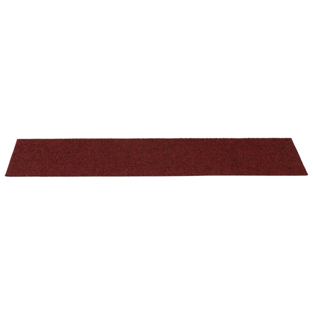 Stufenmatten Selbstklebend 15 Stk. 76x20 cm Bordeauxrot Rechteckig