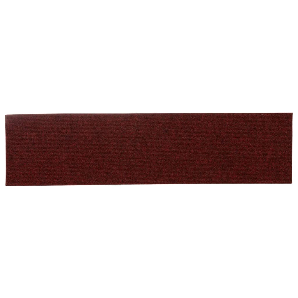 Stufenmatten Selbstklebend 15 Stk. 76x20 cm Bordeauxrot Rechteckig