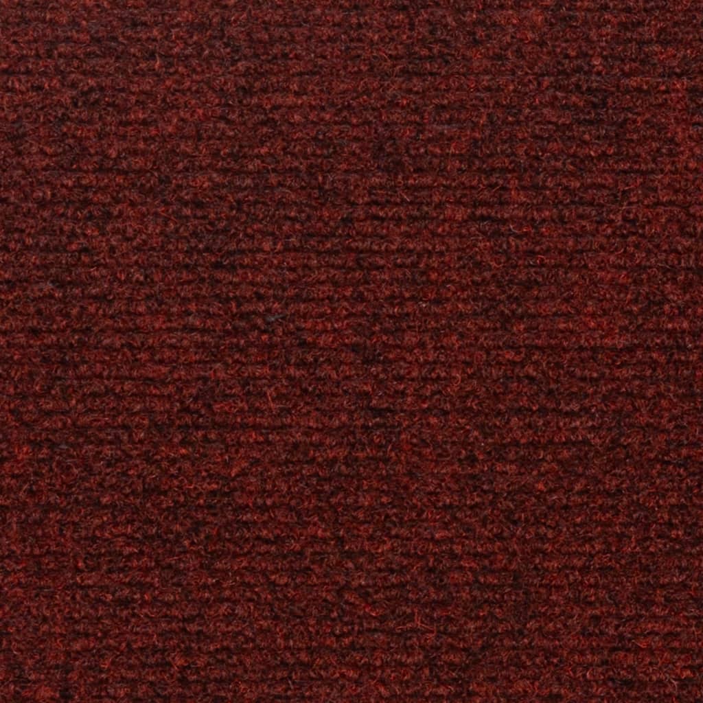 Stufenmatten Selbstklebend 15 Stk. 76x20 cm Bordeauxrot Rechteckig