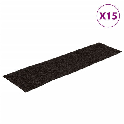 Stufenmatten Selbstklebend 15 Stk. 76x20 cm Braun Rechteckig
