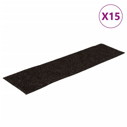 Stufenmatten Selbstklebend 15 Stk. 76x20 cm Braun Rechteckig