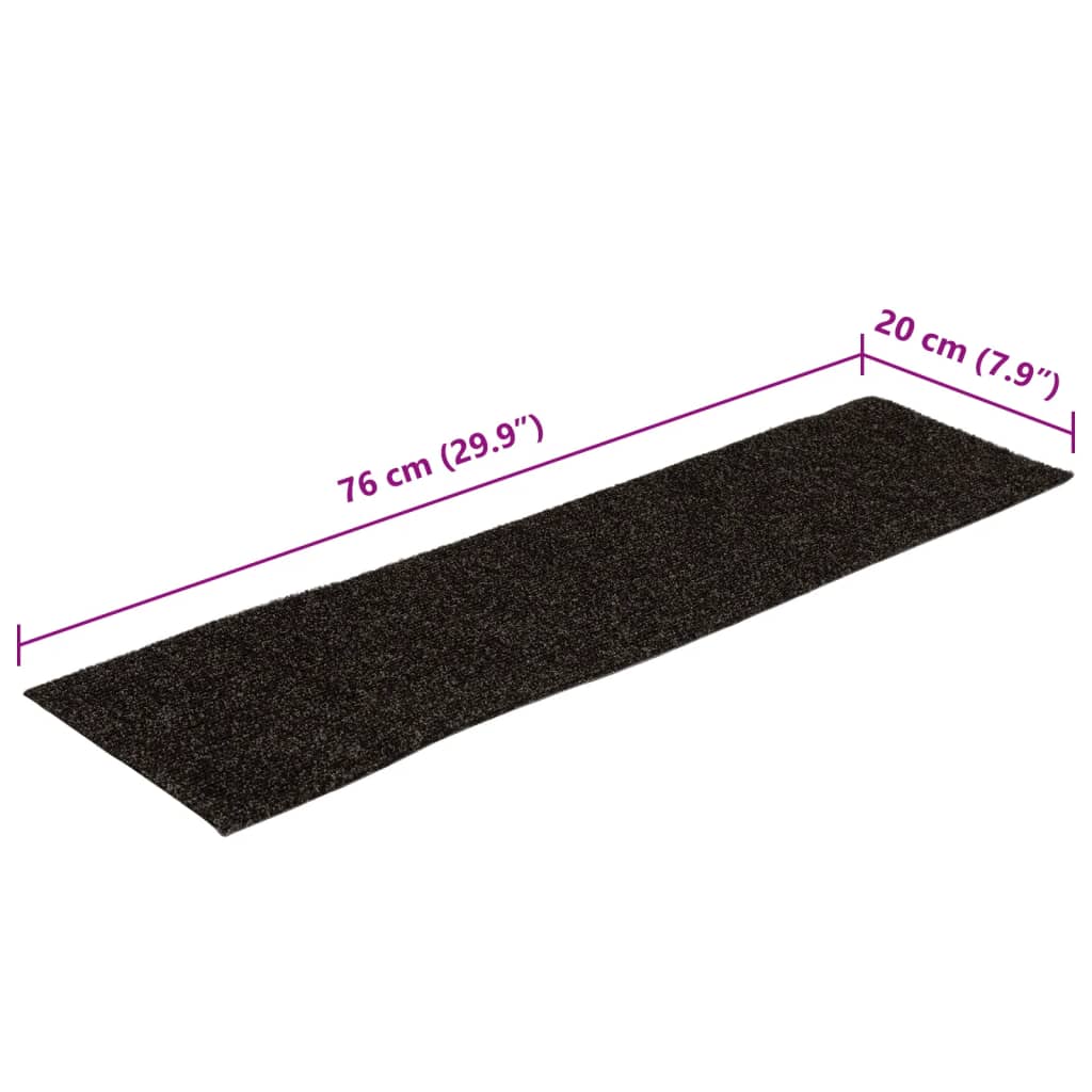 Stufenmatten Selbstklebend 15 Stk. 76x20 cm Braun Rechteckig