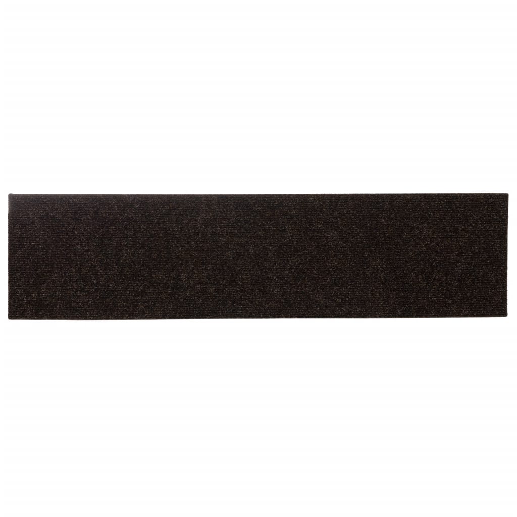 Stufenmatten Selbstklebend 15 Stk. 76x20 cm Dunkelbraun Rechteckig