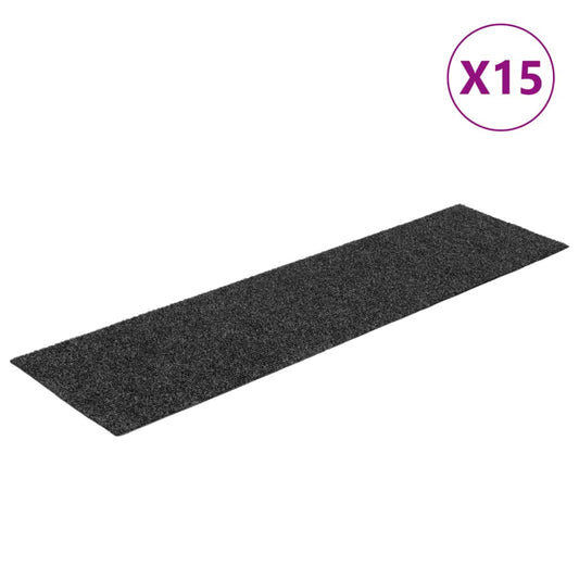 Stufenmatten Selbstklebend 15 Stk. 76x20 cm Anthrazit Rechteckig