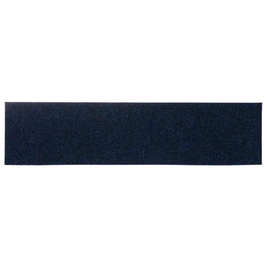 Stufenmatten Selbstklebend 15 Stk. 76x20 cm Marineblau Rechteckig