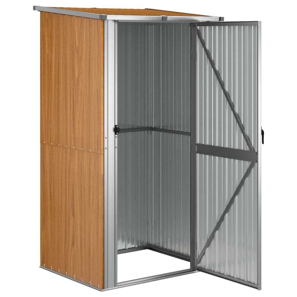 Redskabsskur Brun 118,5x97x209,5 cm Galvaniseret stål