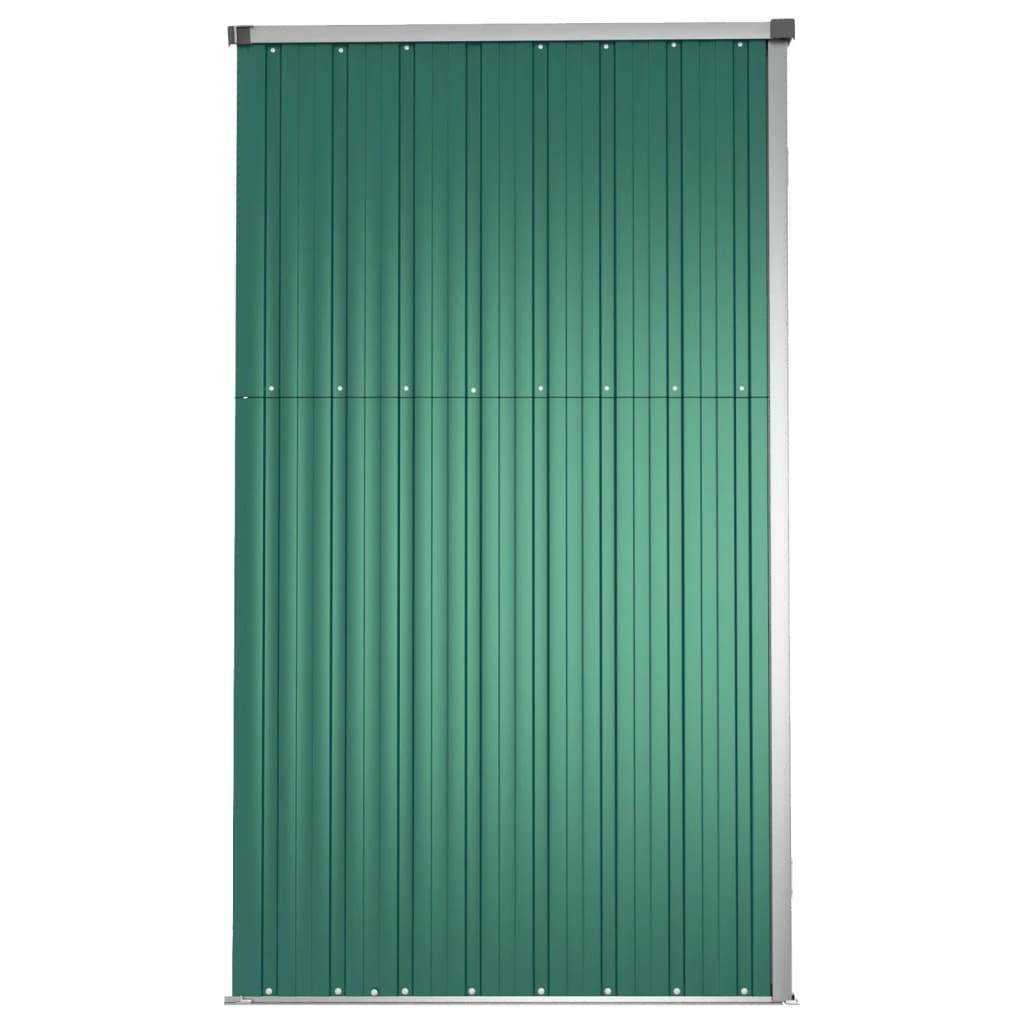Gerätehaus Grün 225x89x161 cm Verzinkter Stahl