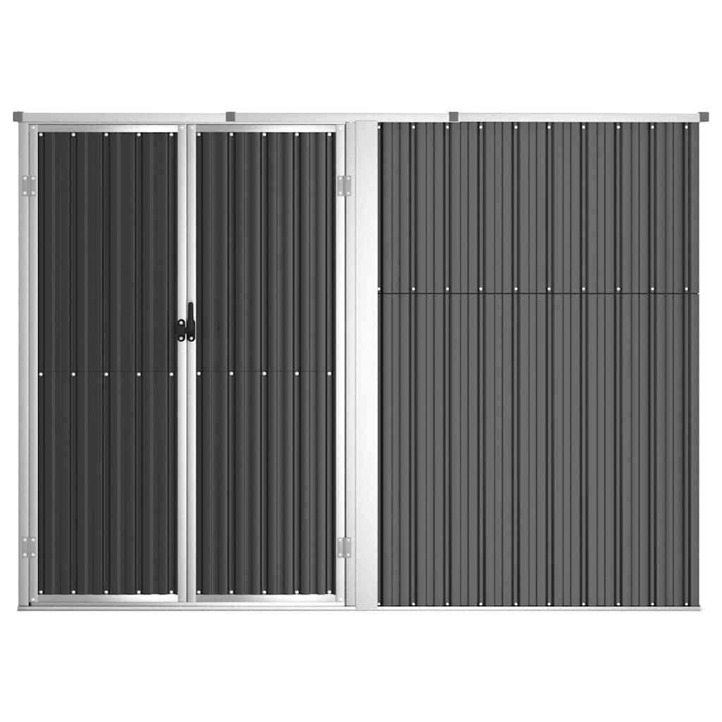 Gerätehaus Anthrazit 225x89x161 cm Verzinkter Stahl