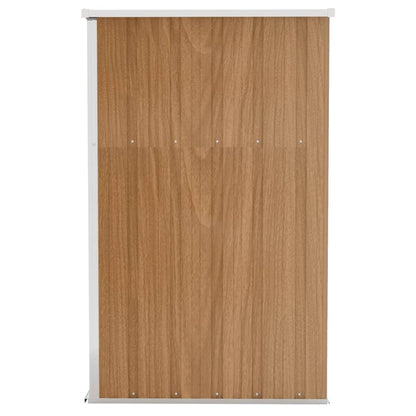 Anbauschuppen Braun 118x100x178 cm Verzinkter Stahl