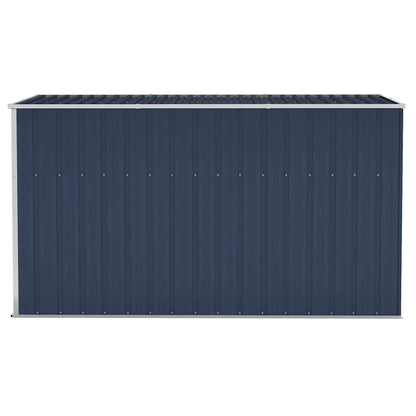 Anbauschuppen Anthrazit 118x288x178 cm Verzinkter Stahl