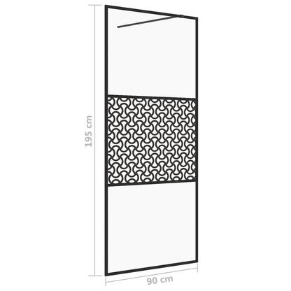 Duschwand für Begehbare Dusche mit Klarem ESG Glas 90x195 cm
