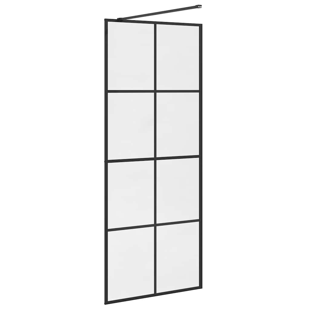 Duschwand für Begehbare Dusche mit Klarem ESG Glas 80x195 cm