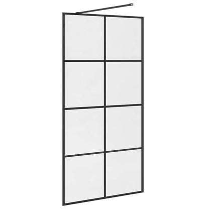 Duschwand für Begehbare Dusche mit Klarem ESG Glas 100x195 cm